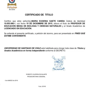 comprar certificado título en chile